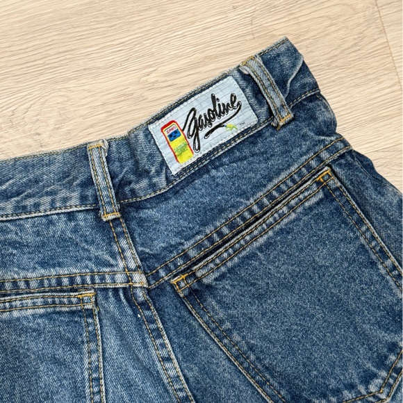 1980’s Cuffed Two-Tone Gasoline Vintage High-Rise Women’s Jeans - Blue - Picture 6 of 7